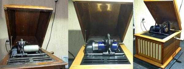Edison Phonograph before and after restoration